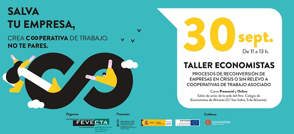 Jornada presencial i en línia: “Processos de reconversió d'empreses en crisis o sense relleu a Cooperatives de Treball Associat”